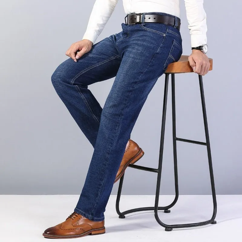 2021 Baumwolle Männer Stretch Jeans Klassischen Style Mode Lässig Business Neue Hosen 9536 27-40
