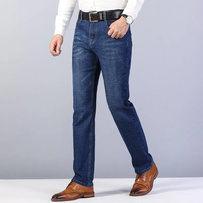 2021 Baumwolle Männer Stretch Jeans Klassischen Style Mode Lässig Business Neue Hosen 9536 27-40