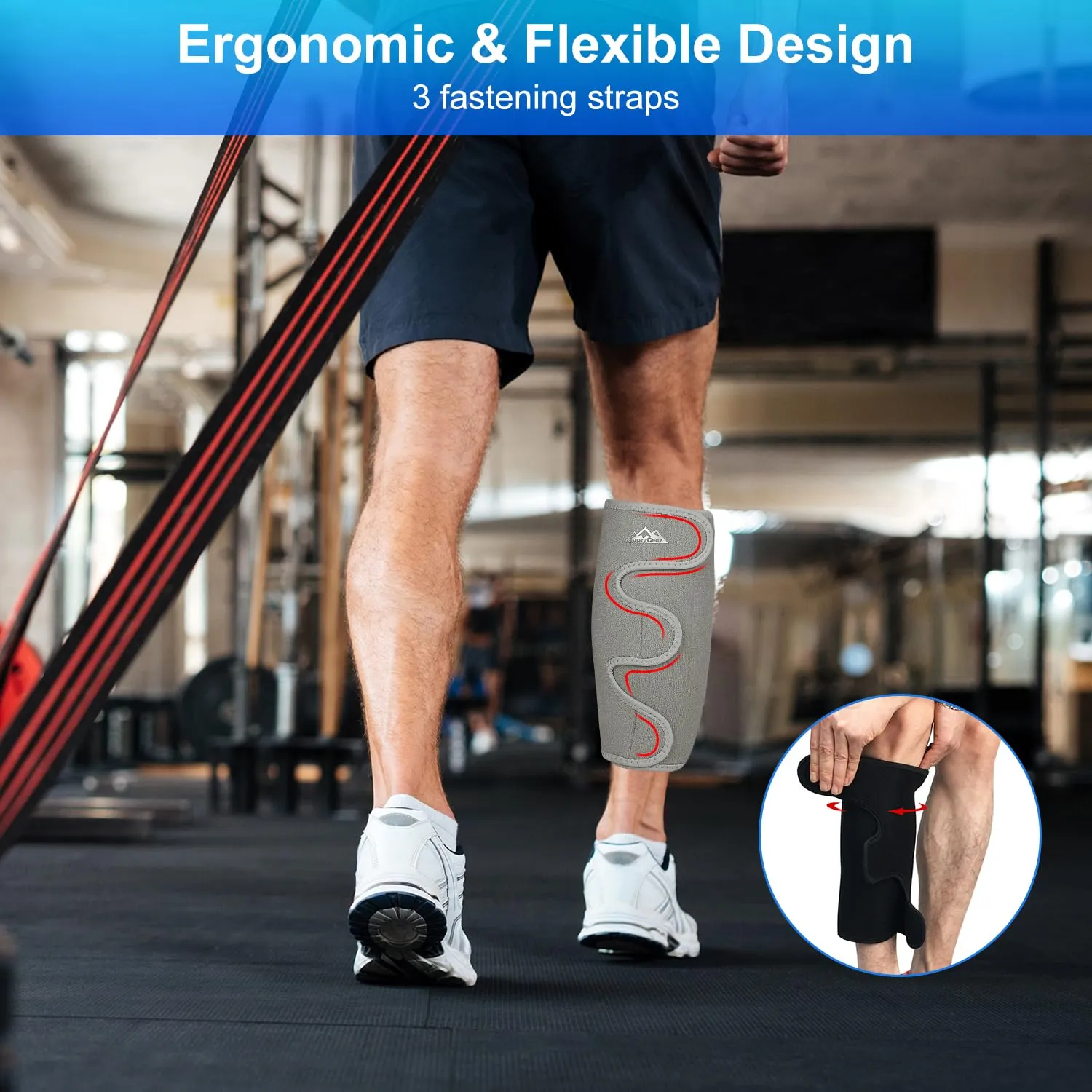 Adjustable Shin Splint Compression Calf Support Brace