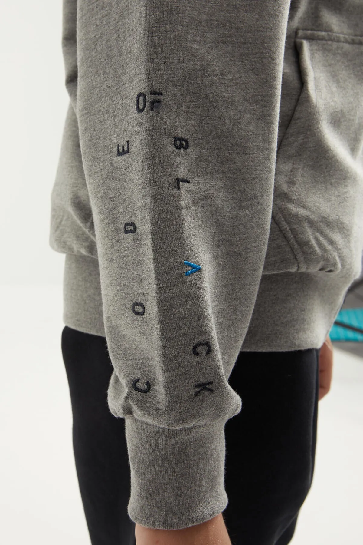 basic dik yaka standart kalip nakiş detayli fermuarli erkek sweatshirt - 11012