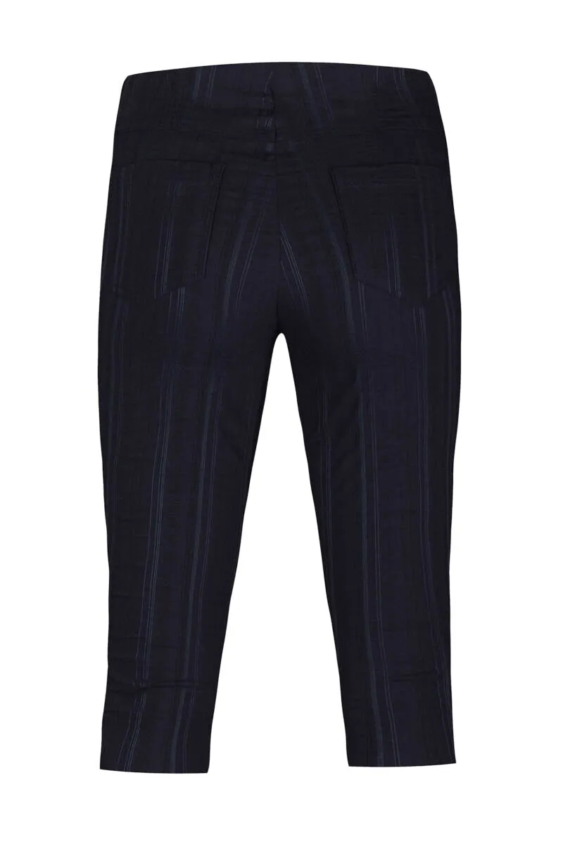Bella 05 40cm Seersucker Trousers Navy