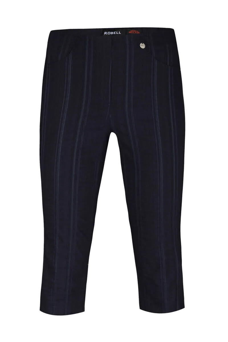 Bella 05 40cm Seersucker Trousers Navy