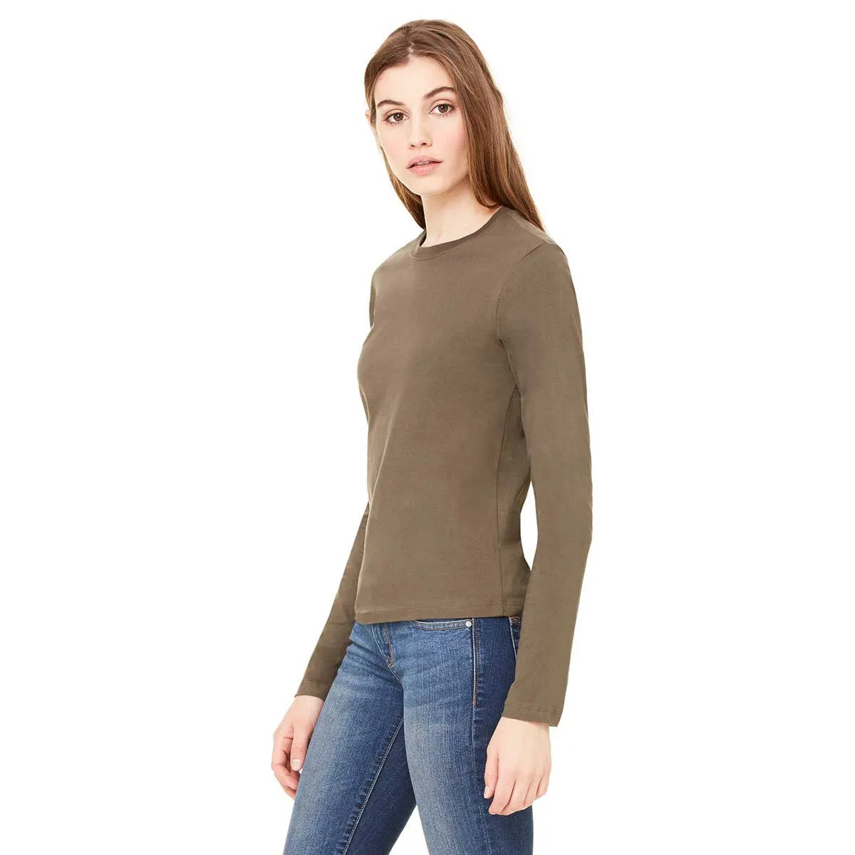 Bella   Canvas Women's Army Jersey Long-Sleeve T-Shirt