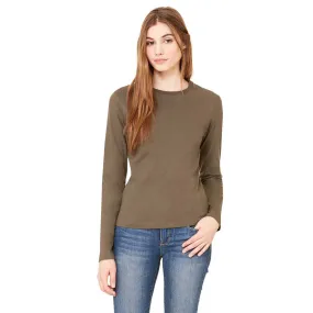 Bella   Canvas Women's Army Jersey Long-Sleeve T-Shirt