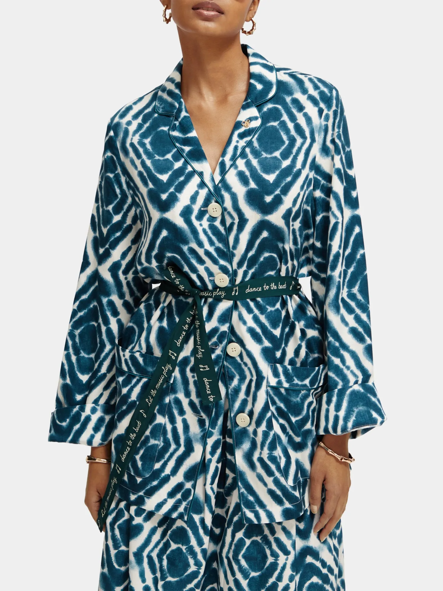 Belted blazer