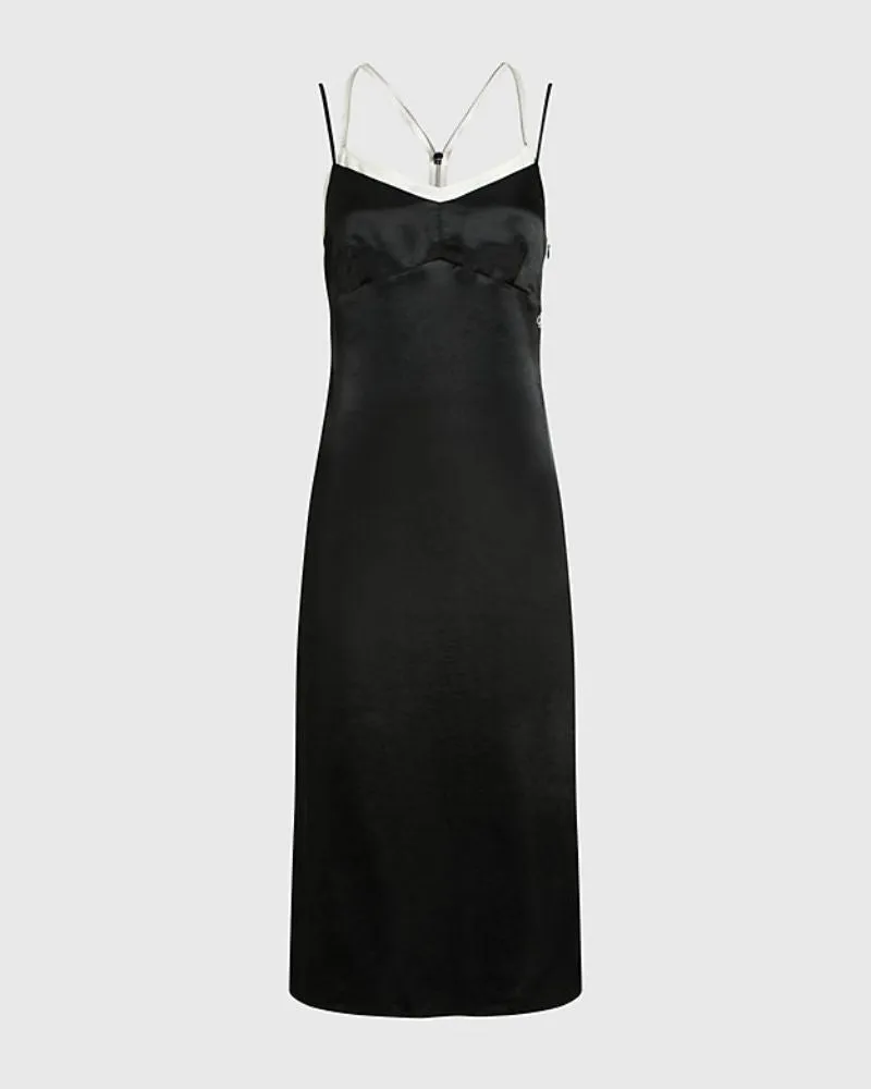 Calvin Klein - Zipped Back Midi Slip Dress