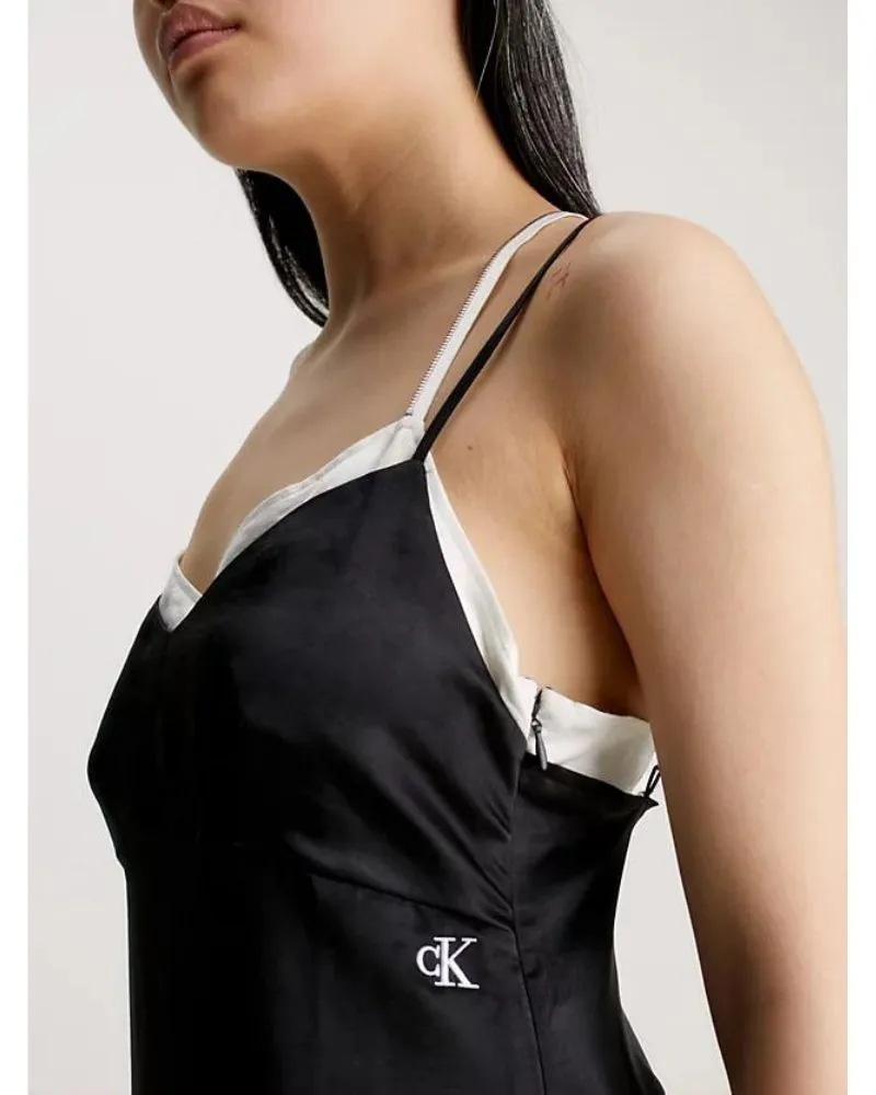 Calvin Klein - Zipped Back Midi Slip Dress