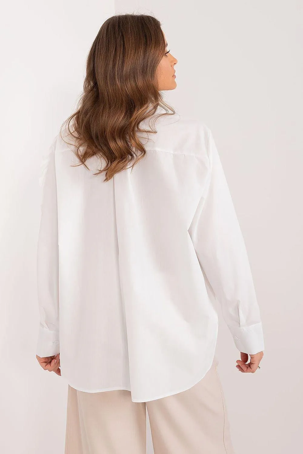 Chic Floral Adorned Long Sleeve Cotton Top