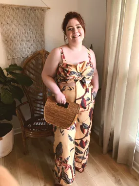 COPACABANA TWO PIECE CROP TOP WITH WIDE LEG PANTS
