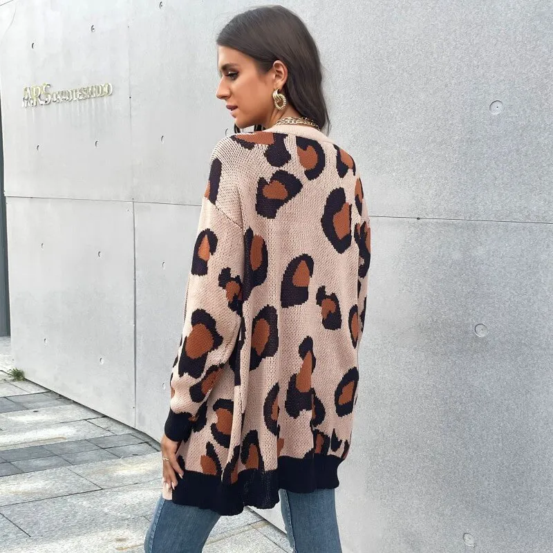 Cozy Leopard Print Cardigan