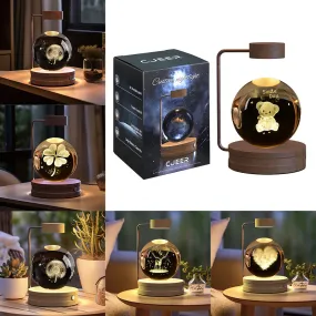 Crystal Ball Night Light | USB LED 3D Warm Bedside Lamp