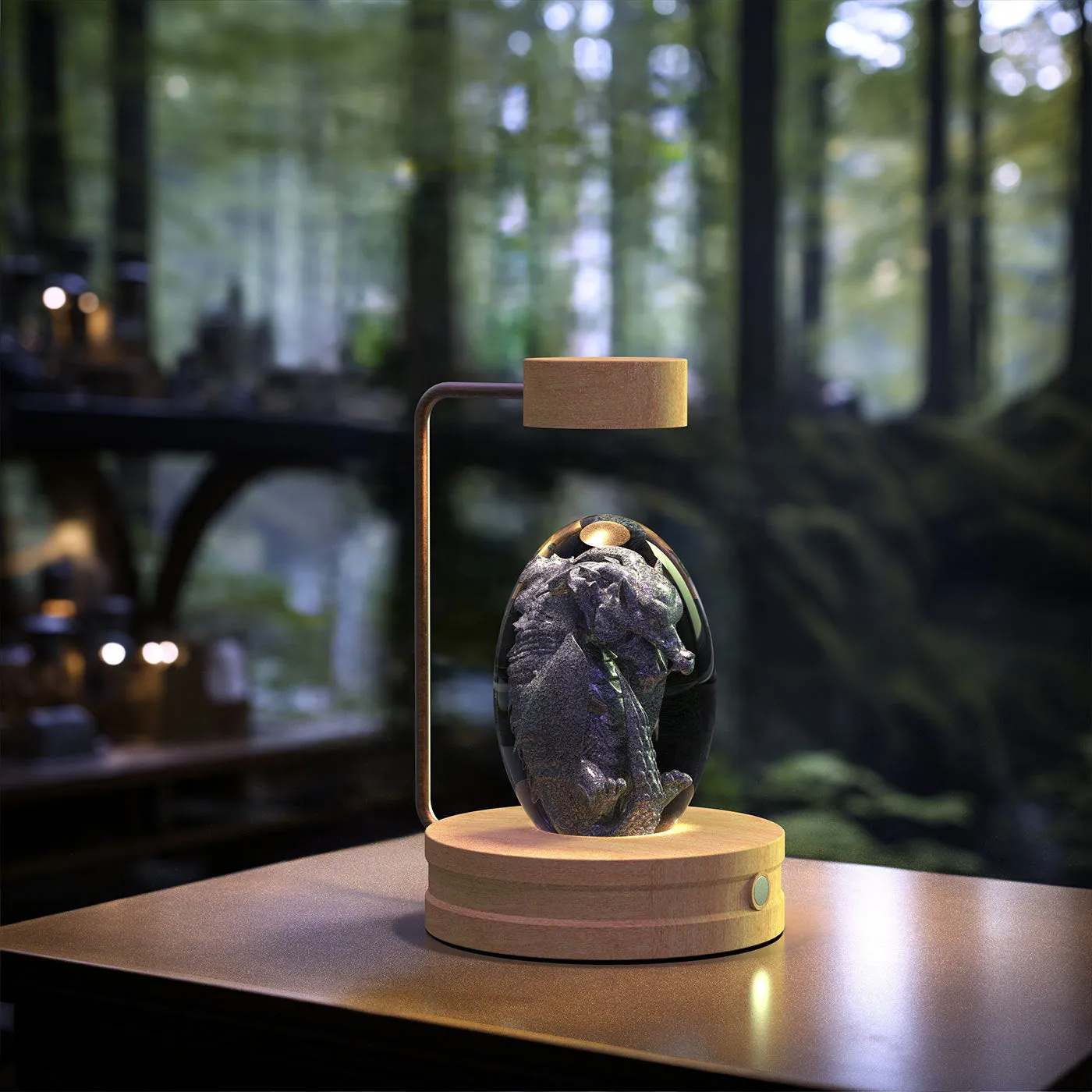 Crystal Ball Night Light | USB LED 3D Warm Bedside Lamp