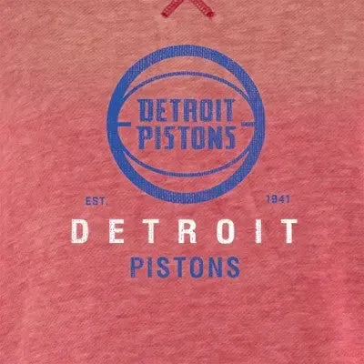 Detroit Pistons Women's Pullover Team Logo Sweatshirts Officially Licensed NBA