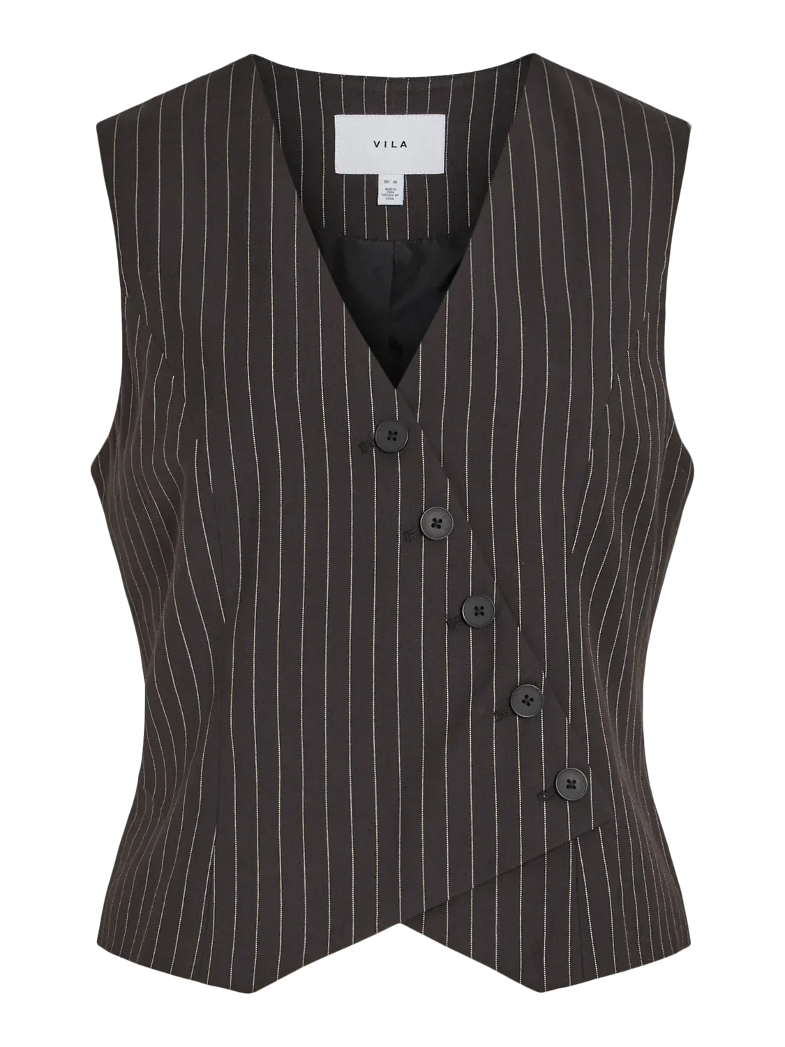 Esma Pinstripe Waistcoat (Black Beauty/Birch)