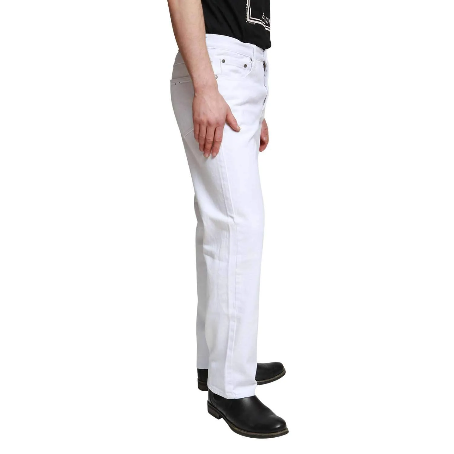 Georgio Peviani White Comfort Fit Jeans