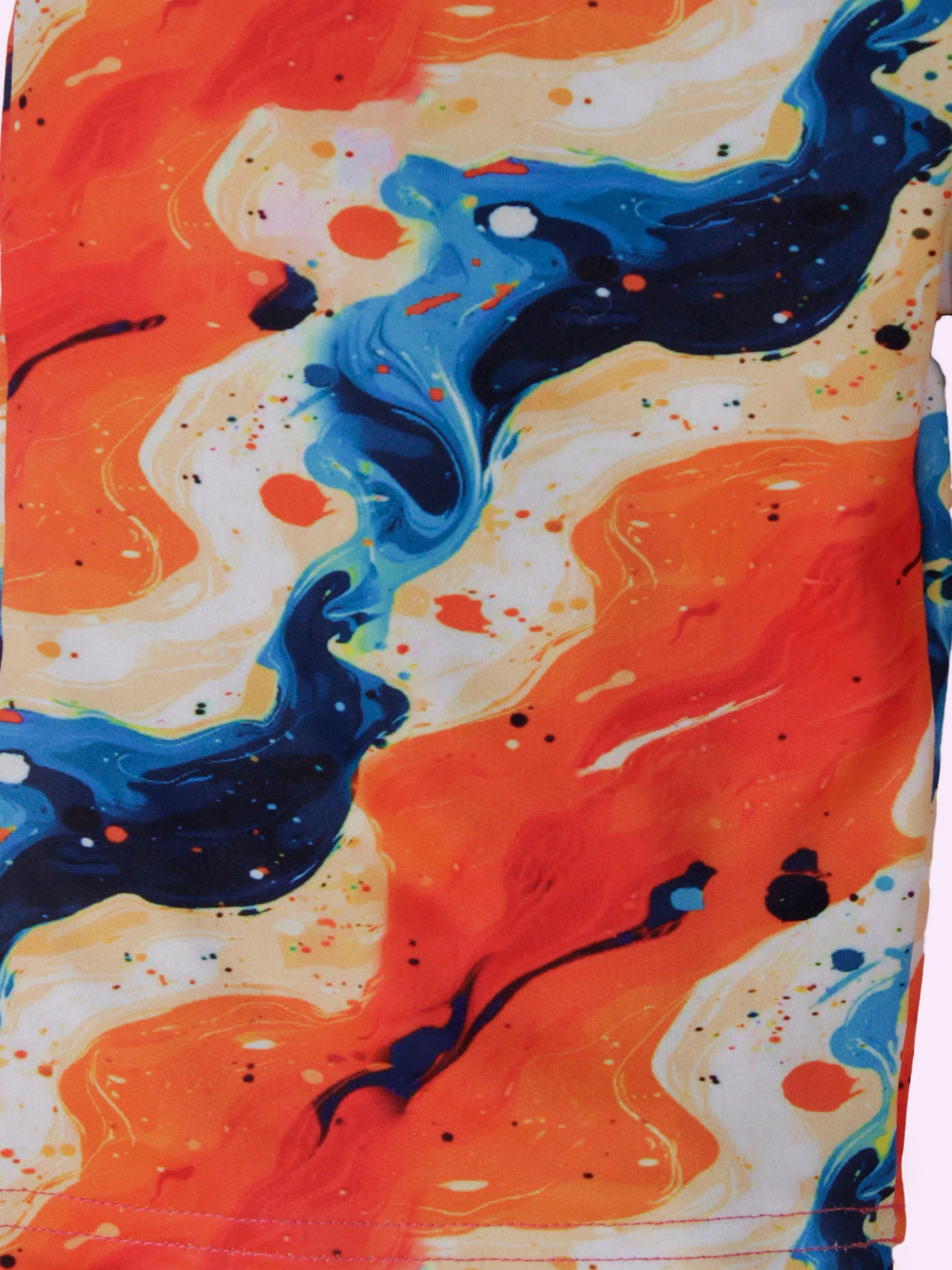 Girls Knee Length Tie & Dye All Over Printed Cycling Shorts