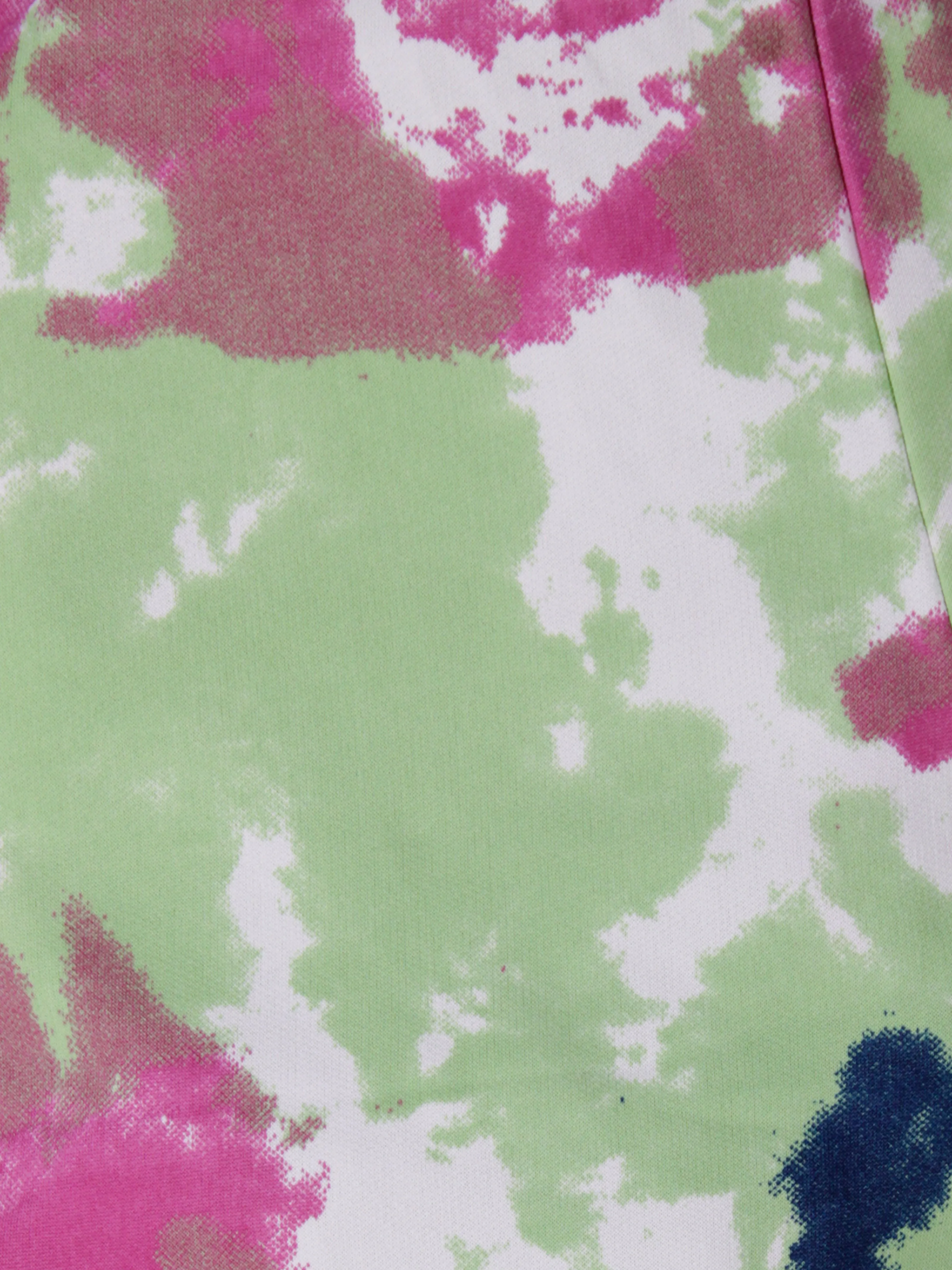 Girls Knee Length Tie & Dye All Over Printed Cycling Shorts