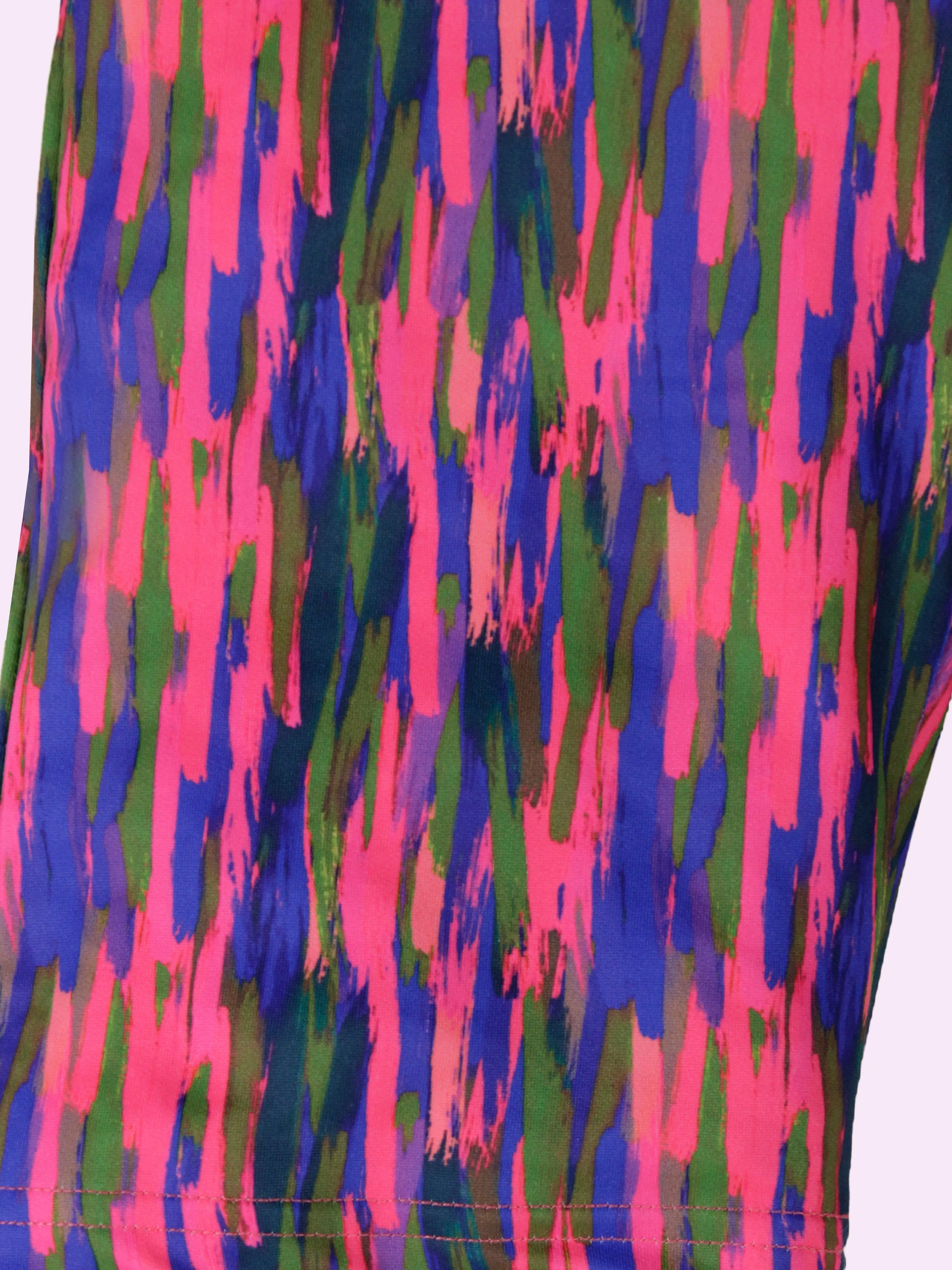 Girls Knee Length Tie & Dye All Over Printed Cycling Shorts