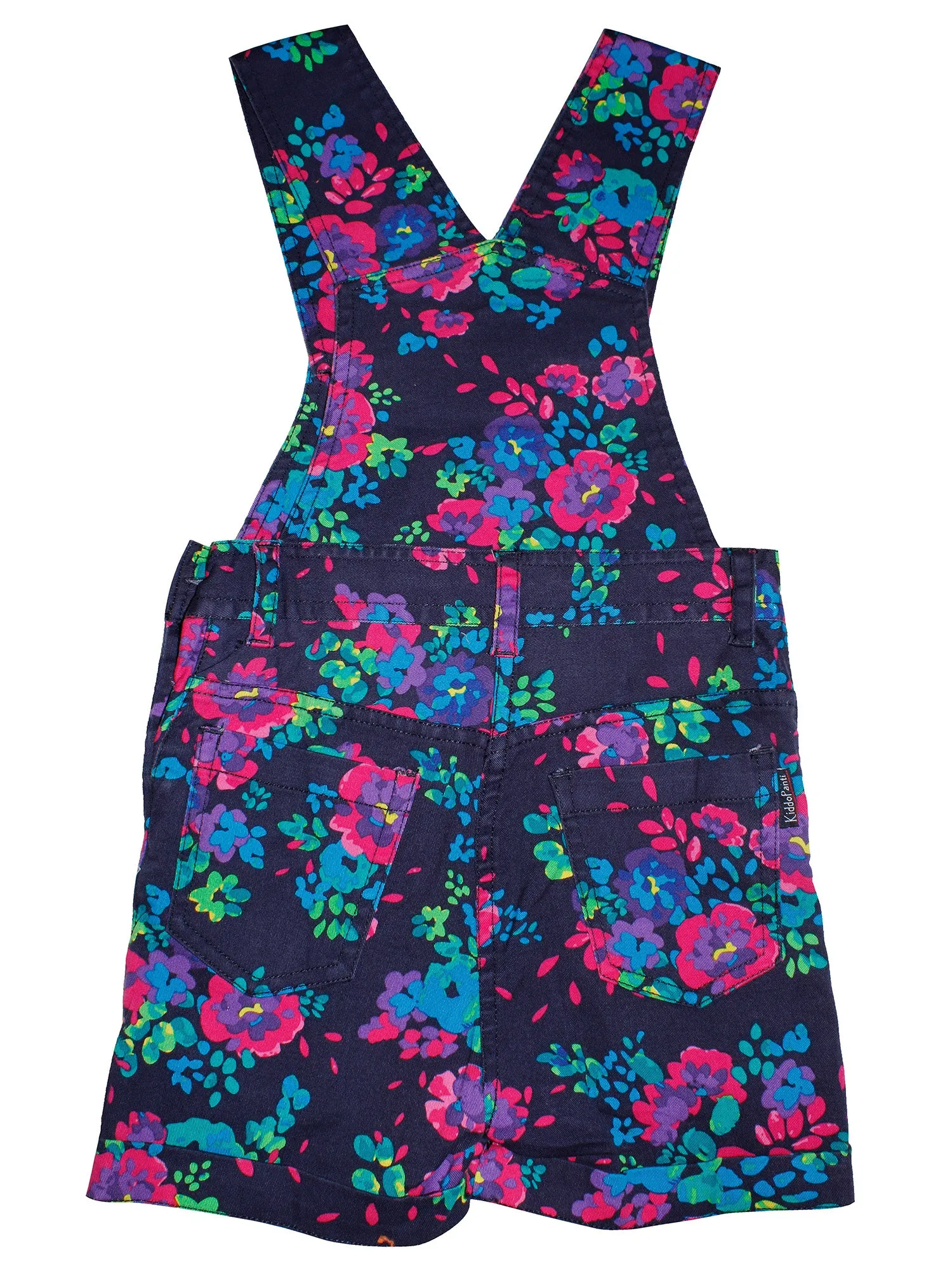 Girls Printed Dungaree Shorts