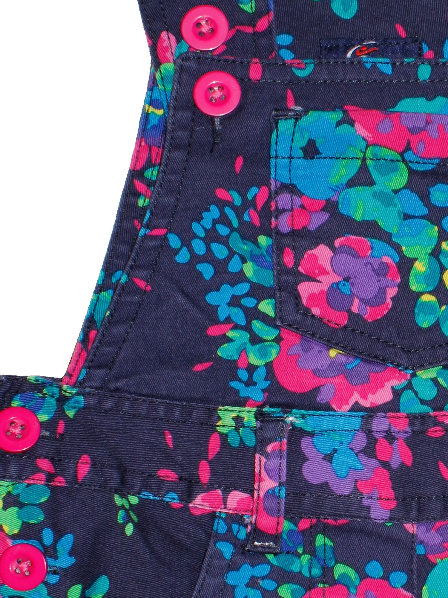 Girls Printed Dungaree Shorts