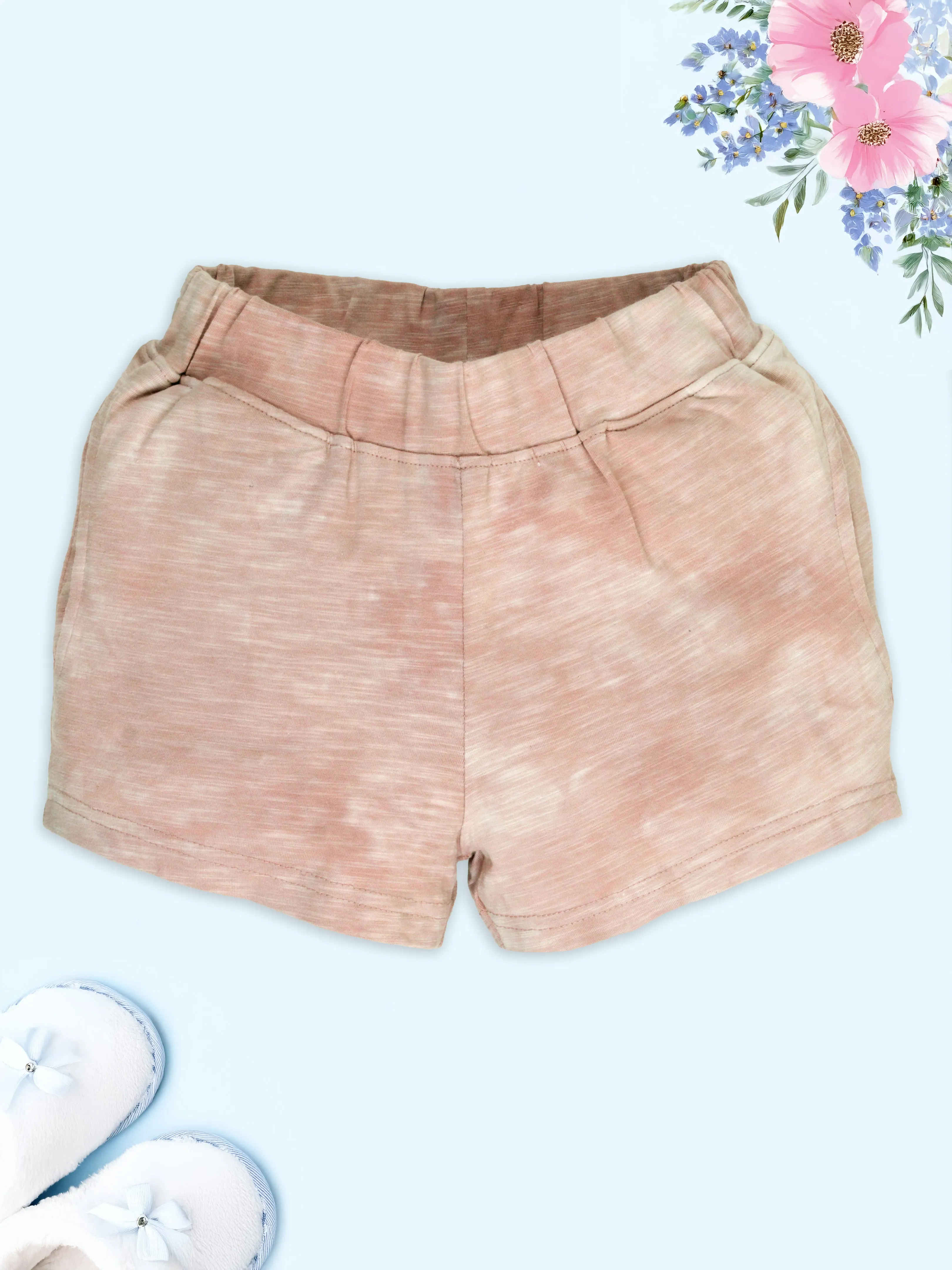 Girls Printed Hot Shorts with Back pocket Pack Of 2