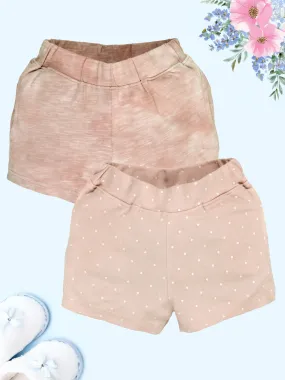 Girls Printed Hot Shorts with Back pocket Pack Of 2