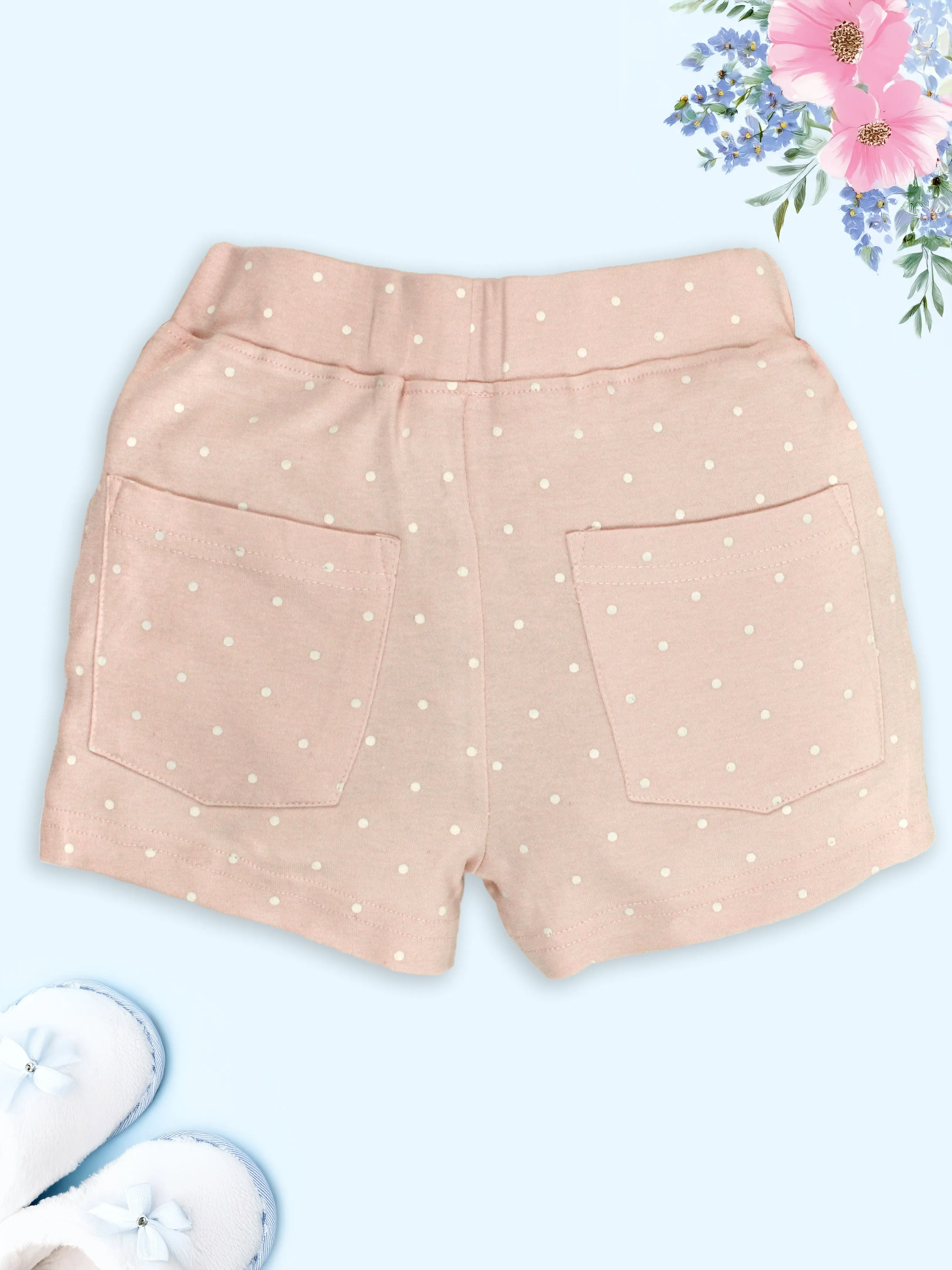 Girls Printed Hot Shorts with Back pocket Pack Of 2