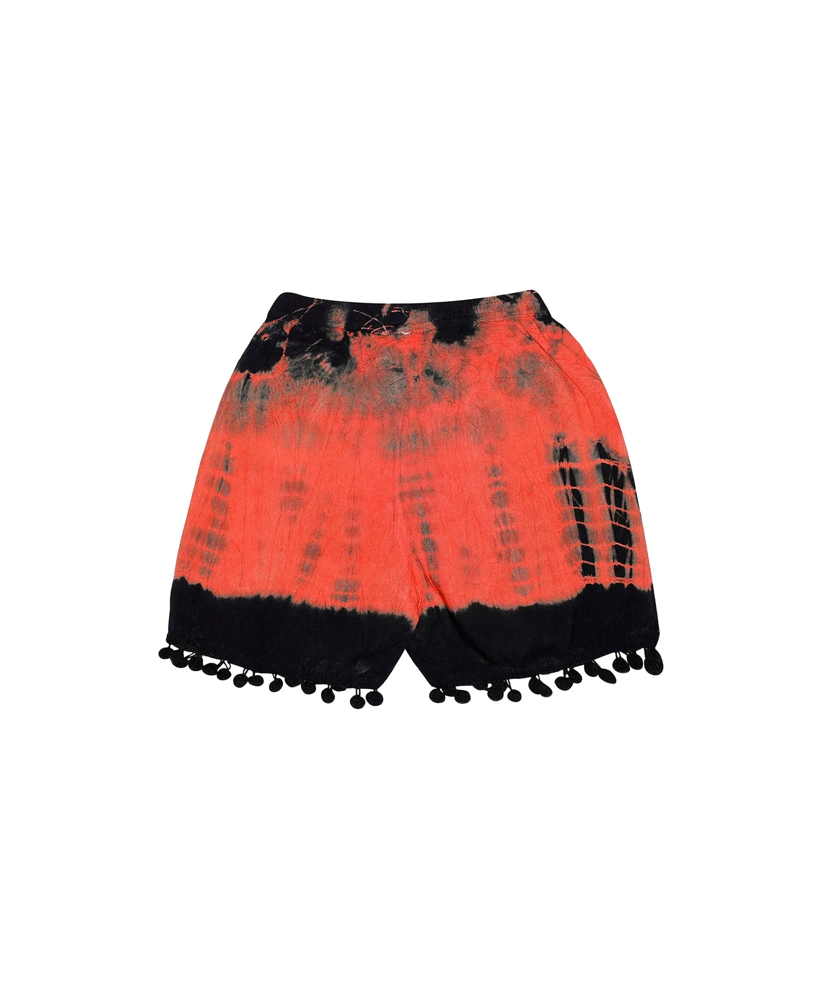 Girls Tie & Dye Shorts with Pom Pom - Pack of 2