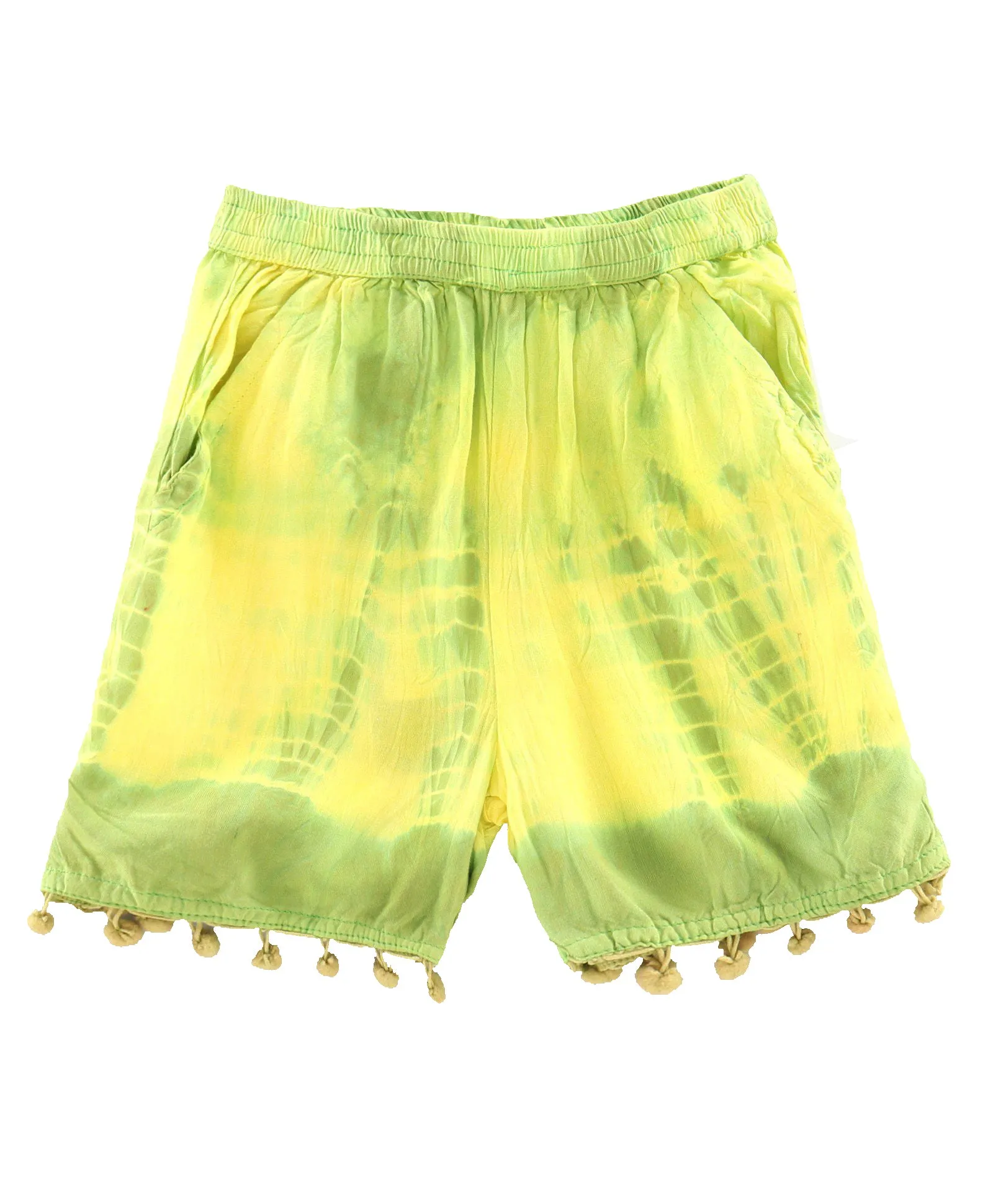 Girls Tie & Dye Shorts with Pom Pom - Pack of 2