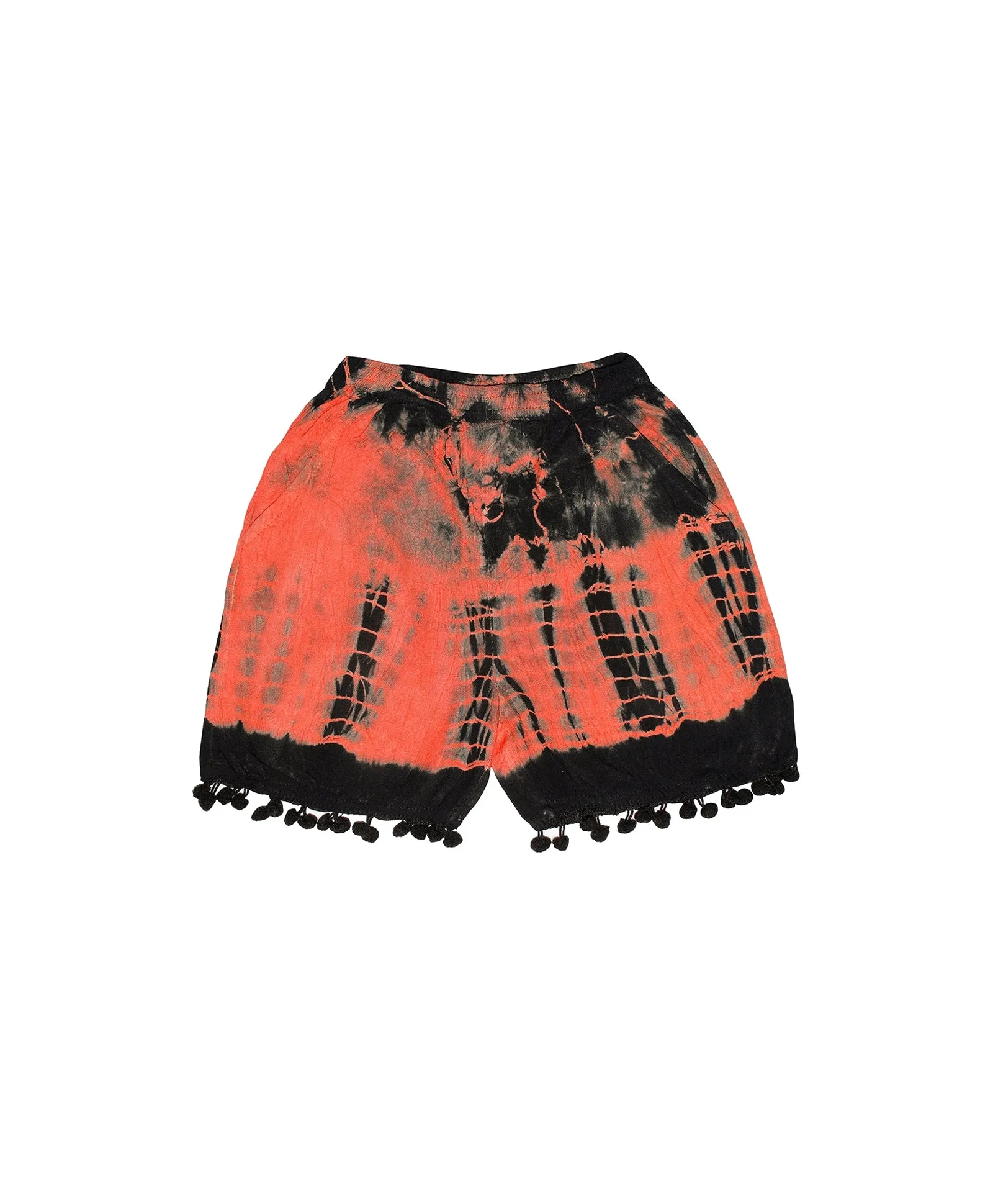 Girls Tie & Dye Shorts with Pom Pom - Pack of 2