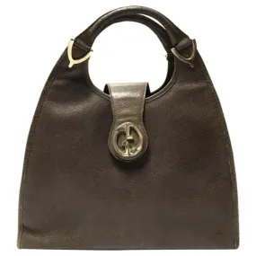 Gucci Bag Shoulder Structured Top Handle Browngold Gg