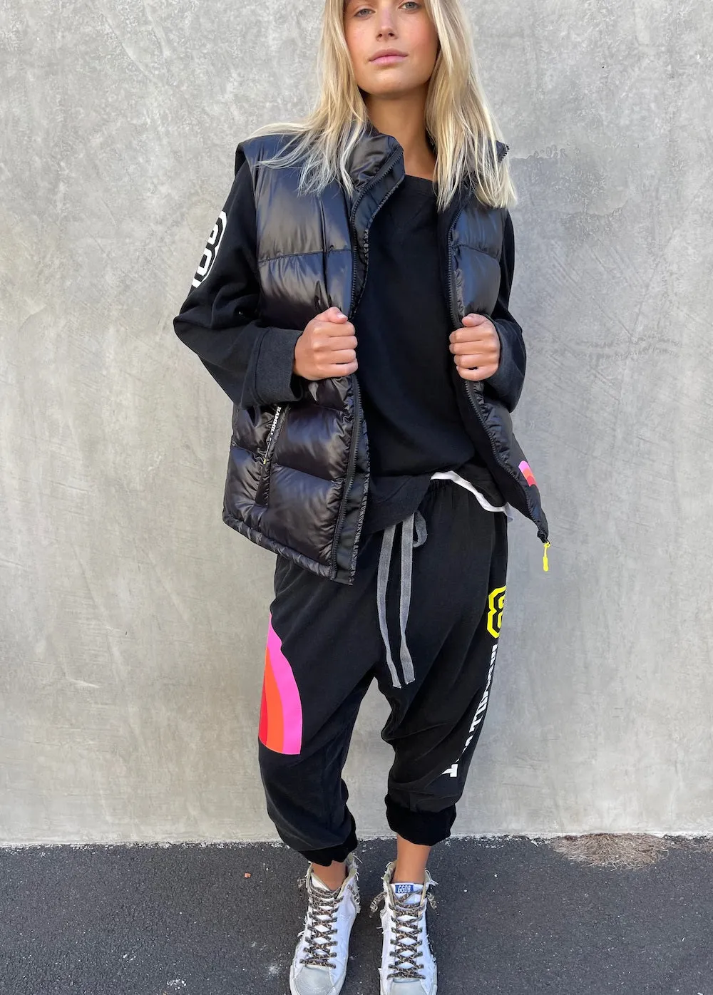 HAMMILL & CO Womens Puffer Vest Black