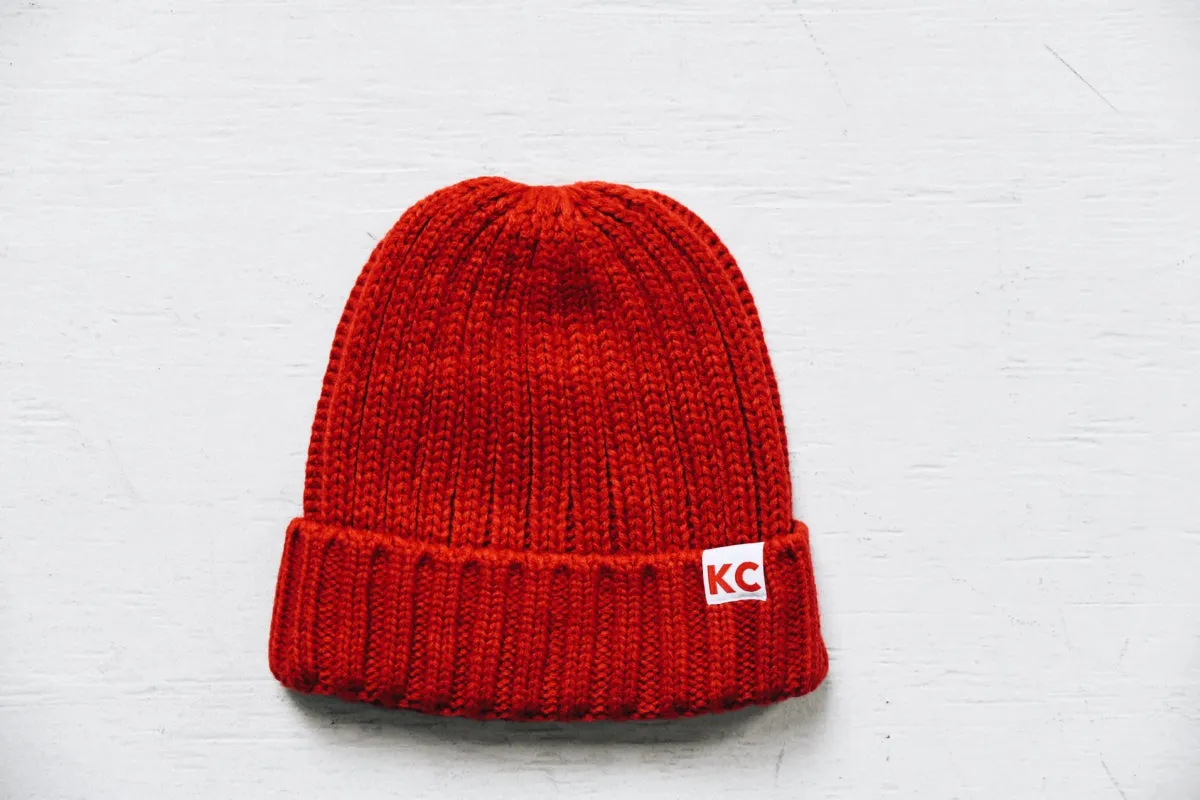 KC Knit Beanie - Red