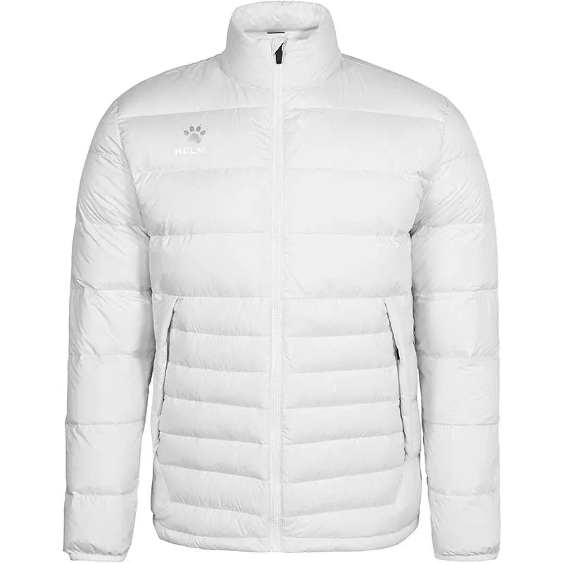 KELME Mens Light Duck Down Puffer Warm Winter Jacket - White