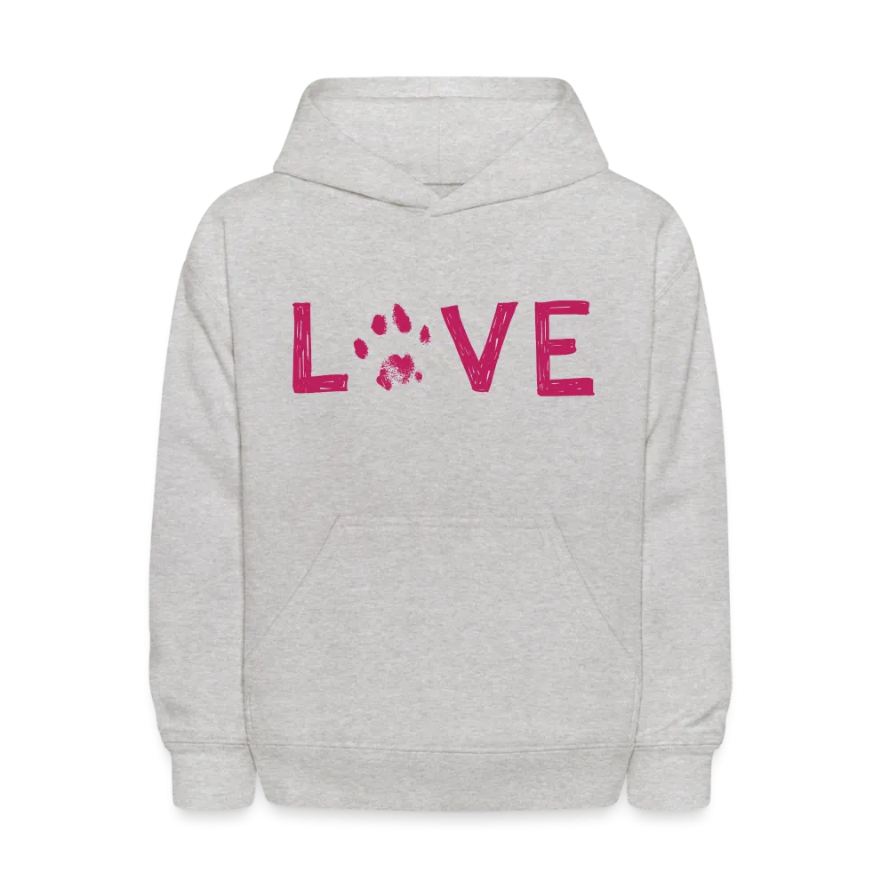 Love Pawprint Kids' Hoodie
