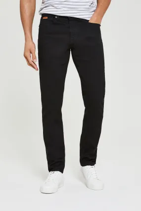 Mens 5 Pocket Slim Fit Denim Jeans in Black Wash