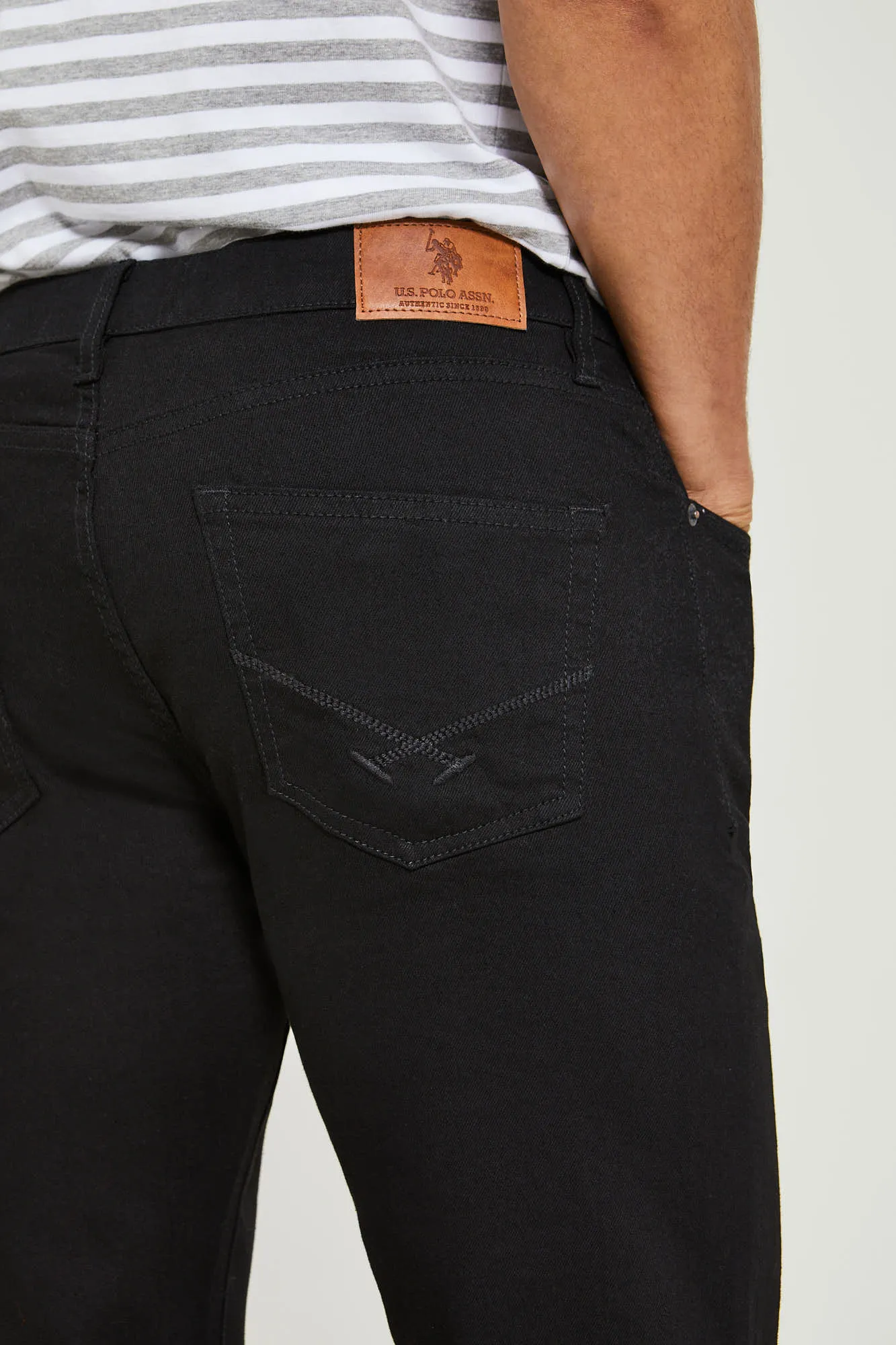 Mens 5 Pocket Slim Fit Denim Jeans in Black Wash