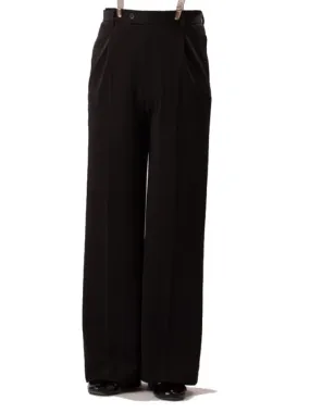 Men's Black Smooth or Standard Ballroom Pants with Belt Loops and Pockets MP54