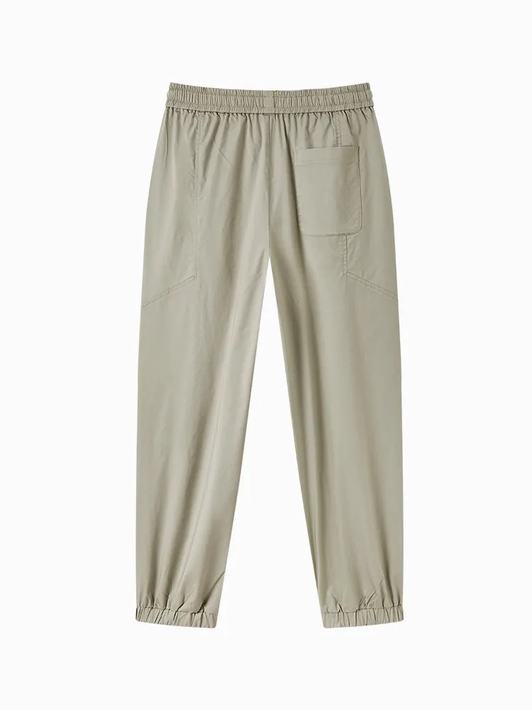 Men's Cotton Comfortable Cool Antibacterial Woven Jogging Pants