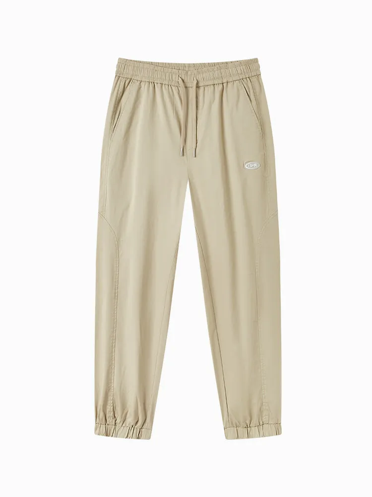 Men's Cotton Comfortable Cool Antibacterial Woven Jogging Pants
