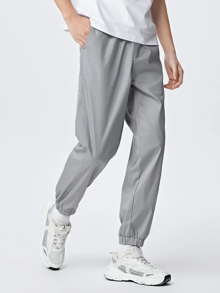 Men's Cotton Comfortable Cool Antibacterial Woven Jogging Pants