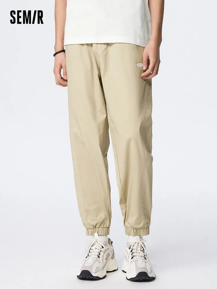 Men's Cotton Comfortable Cool Antibacterial Woven Jogging Pants