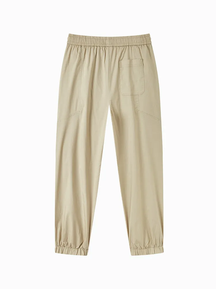 Men's Cotton Comfortable Cool Antibacterial Woven Jogging Pants