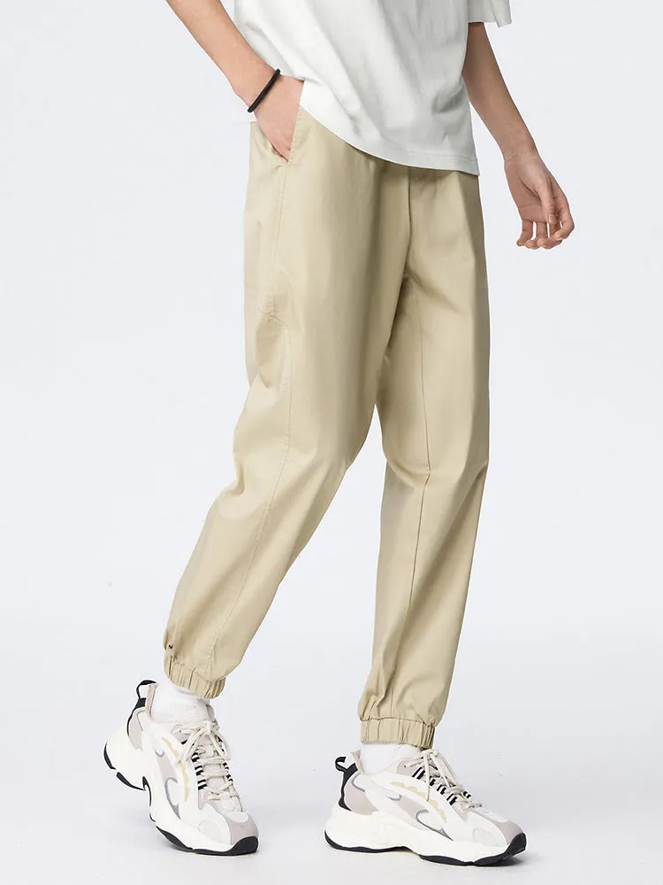 Men's Cotton Comfortable Cool Antibacterial Woven Jogging Pants