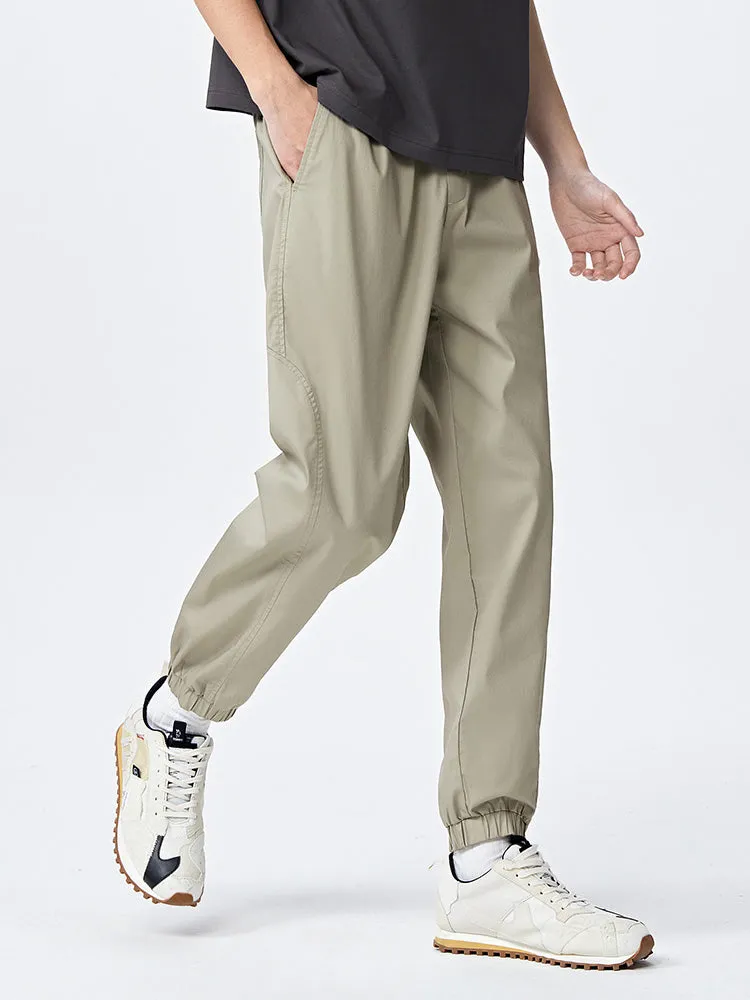 Men's Cotton Comfortable Cool Antibacterial Woven Jogging Pants