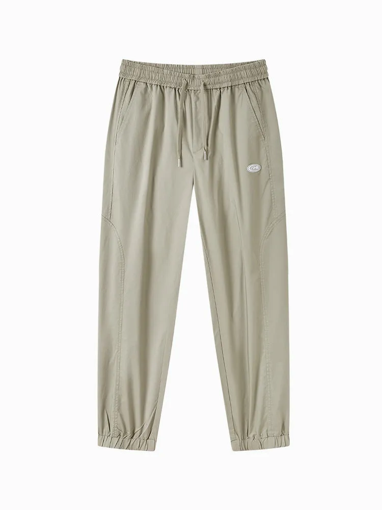 Men's Cotton Comfortable Cool Antibacterial Woven Jogging Pants