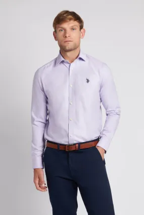 Mens Long Sleeve Royal Twill Shirt in Pastel Lilac
