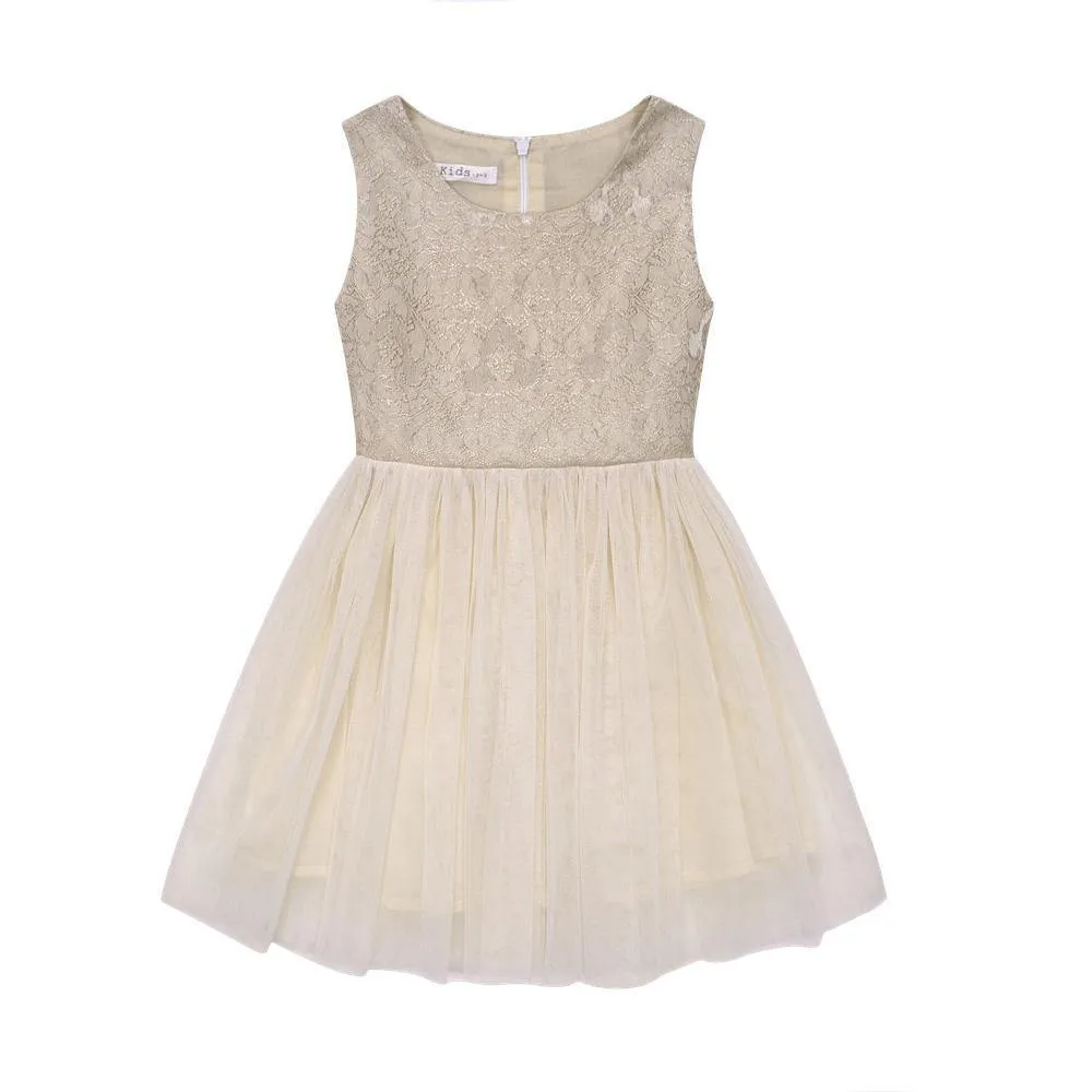 OFF WHITE MESH FABRIC DRESS