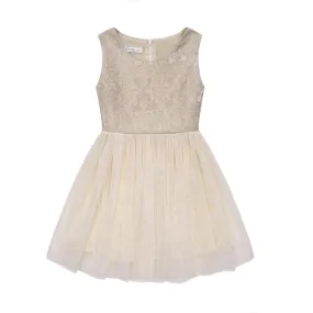 OFF WHITE MESH FABRIC DRESS