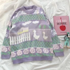 On Duck Farm Pullover Sweater